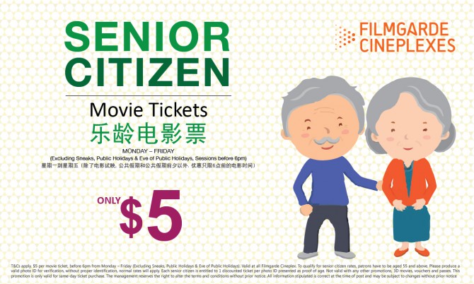 SENIOR CITIZEN MOVIE TICKETS